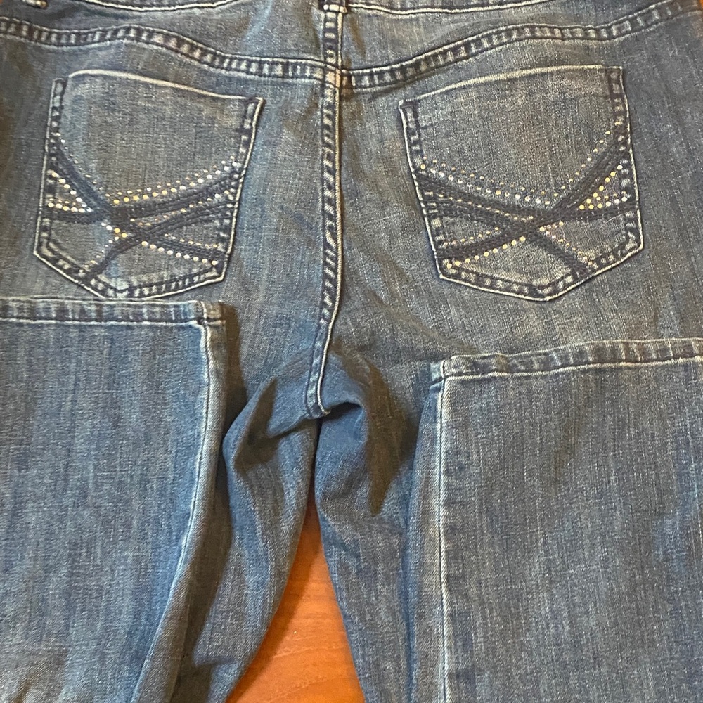 Chico's Dark Blue Straight Leg Jeans - Picture 6 of 11